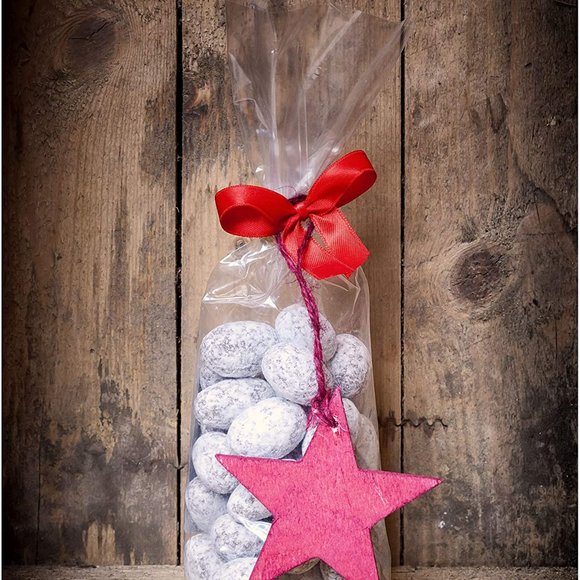 [NEW] 500-Pack French Clear Cellophane Craft Treat Bags Flat Bottom Silver Wedge - Picture 10 of 11